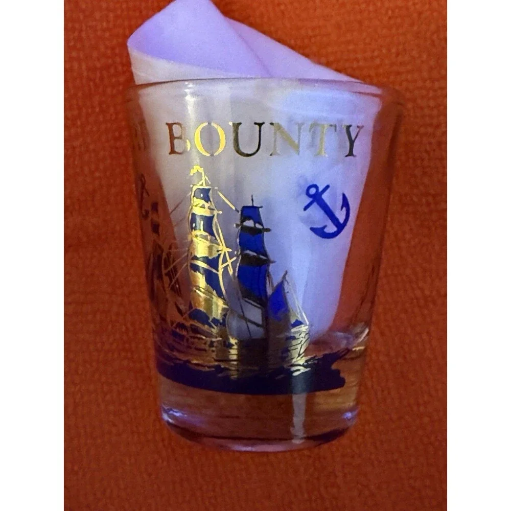 The Bounty Historic Sailing Ship Antique Standard Shot Glass Nautical Maritime